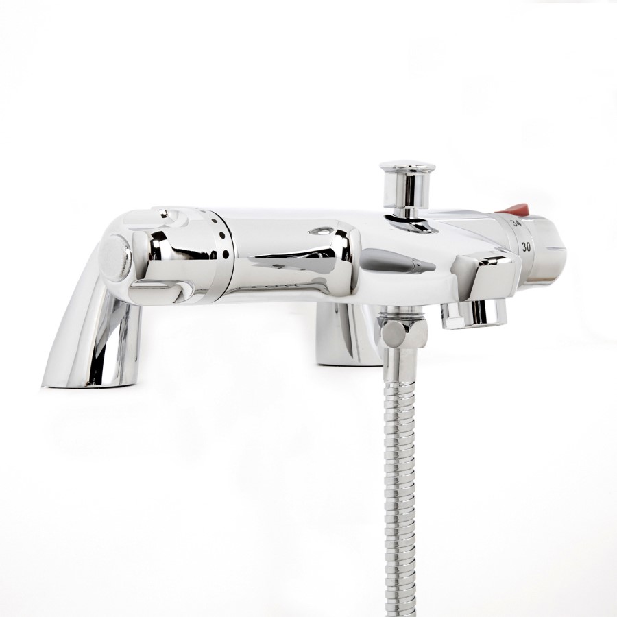 Deck Mounted Bath Shower Mixer with Rail Kit - Laos Range