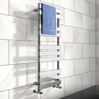 Juliet Chrome Heated Towel Rail - 1200 x 500mm
