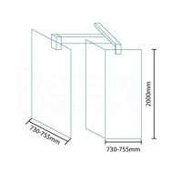 Trinity Premium 760 Wet Room Front Glass
