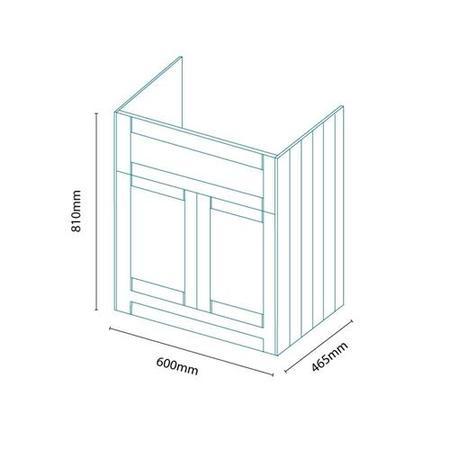 GRADE A1 - White 600 Nottingham Vanity Unit 