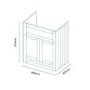 GRADE A1 - White 600 Nottingham Vanity Unit 