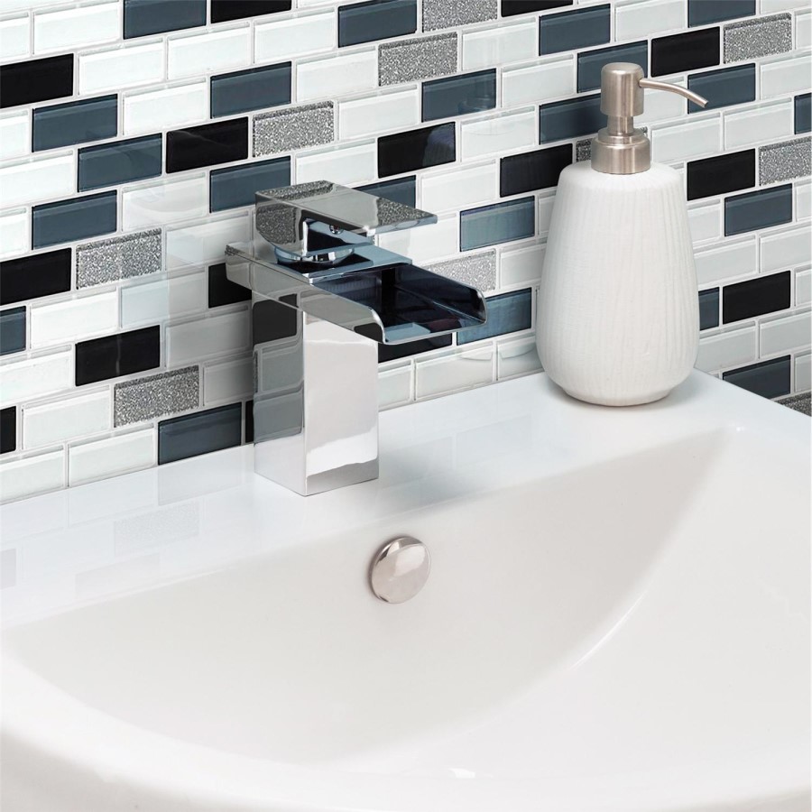 Perth Glitter Grey Brick Mosaic