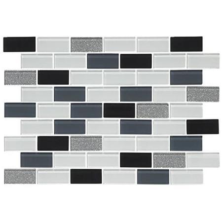 Perth Glitter Grey Brick Mosaic