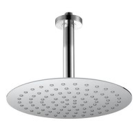 Round Slimline Shower Head 200x200 with 100mm Shower Arm