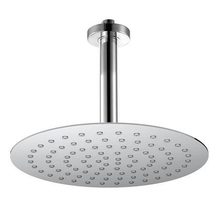 Round Slimline Shower Head 200x200 with 100mm Shower Arm