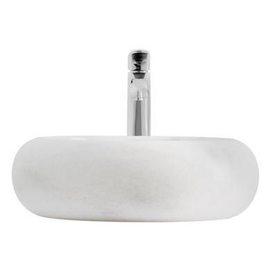 Lucia Crystal Grey-White Marble Basin