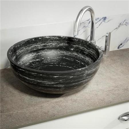 Lucia Grey-Black Marble Basin