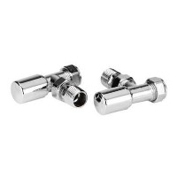 Angled Chrome Radiator Valves