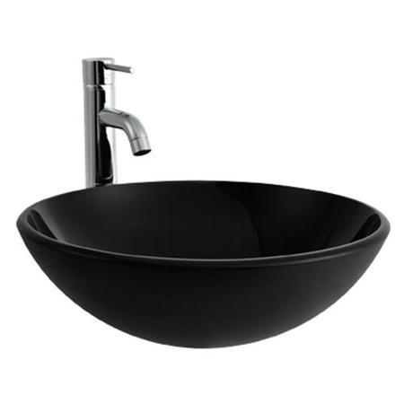 Arabella Black Painted Glass Basin