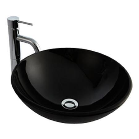 Arabella Black Painted Glass Basin