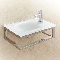 Julietta White Glass Counter Top Basin