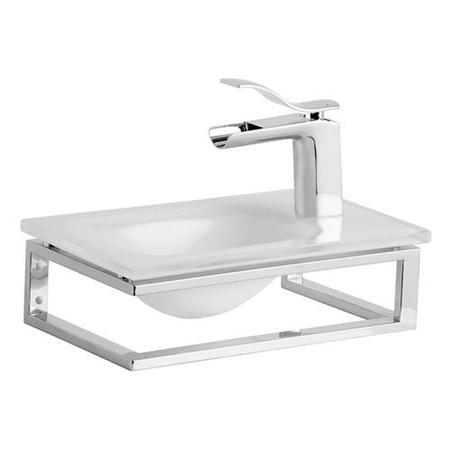 Julietta White Glass Counter Top Basin