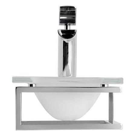 Julietta White Glass Counter Top Basin