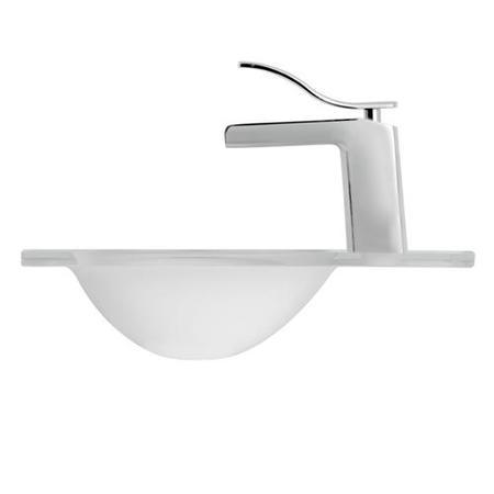 Julietta White Glass Counter Top Basin