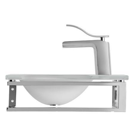 Julietta White Glass Counter Top Basin