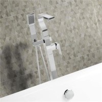 Elda Square Floor Standing Bath Shower Mixer