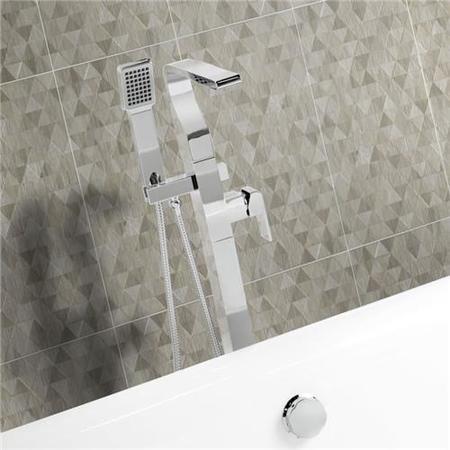 Elda Square Floor Standing Bath Shower Mixer