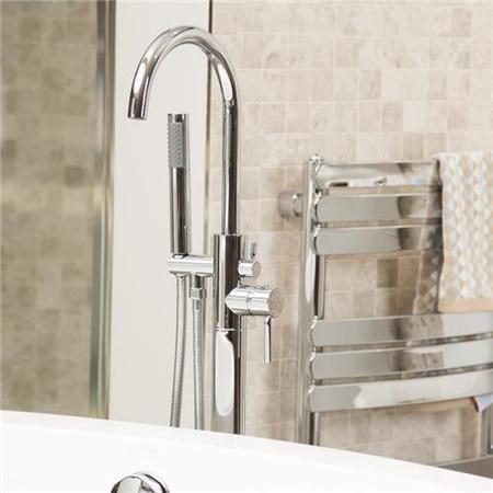 Elda Curved Freestanding Bath Shower Mixer
