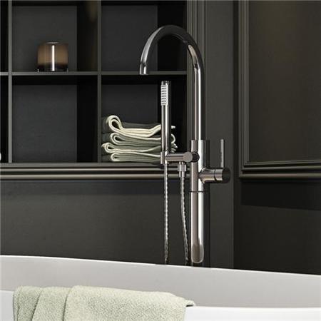 Elda Curved Freestanding Bath Shower Mixer