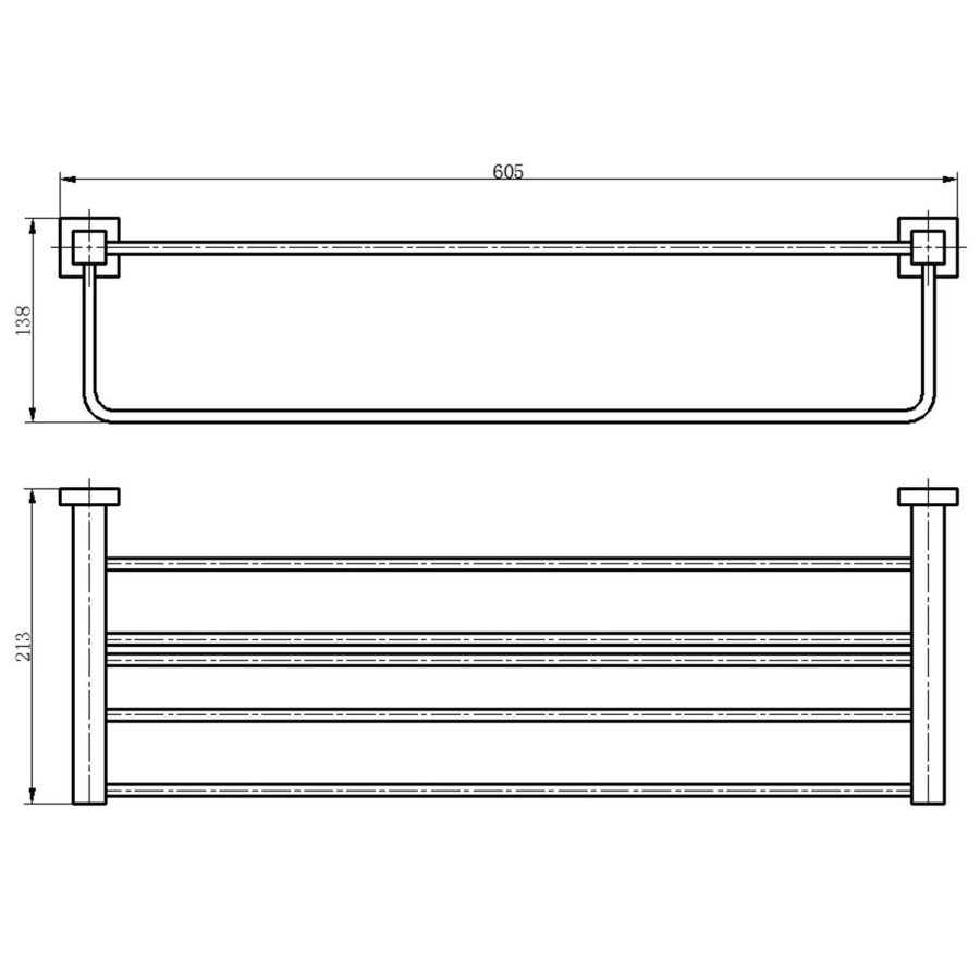 Tetra Double Towel Rack