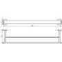 Novara Double Towel Rail