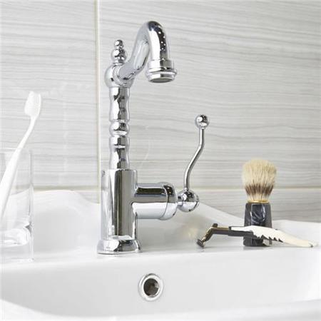 Forbes Traditional Side Lever Basin Mixer with pop up