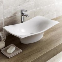 Iseo White Ceramic Countertop Vessel Basin