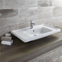 Aviso 850mm White Ceramic Wall Hung Basin