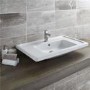 Aviso 850mm White Ceramic Wall Hung Basin