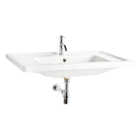 Aviso 850mm White Ceramic Wall Hung Basin