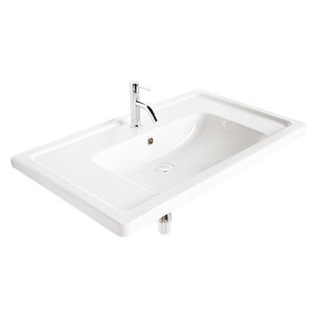 Aviso 850mm White Ceramic Wall Hung Basin