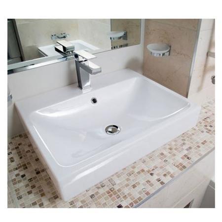 Vico 600mm White Ceramic Wall Hung or Counter Top Basin