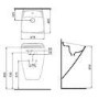 Vico White 1 Tap Hole Ceramic Wall Hung Basin 