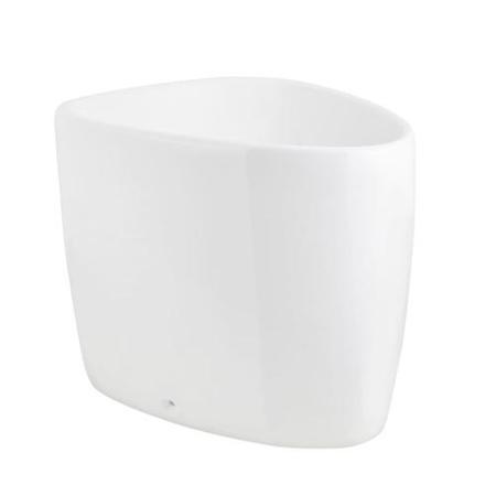 Garda White Ceramic Half Counter Top Deep Basin