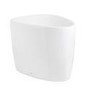 Garda White Ceramic Half Counter Top Deep Basin
