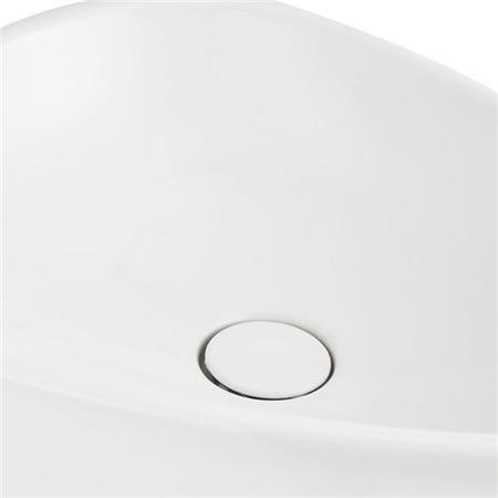 Garda White Ceramic Half Counter Top Deep Basin