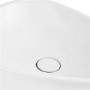 Garda White Ceramic Half Counter Top Deep Basin