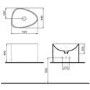 Garda White Ceramic Half Counter Top Deep Basin