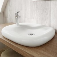 Como 1 Tap Hole White Ceramic Counter Top Vessel Basin 