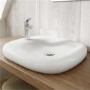 Como 1 Tap Hole White Ceramic Counter Top Vessel Basin 