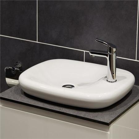 Como 1 Tap Hole White Ceramic Counter Top Vessel Basin 