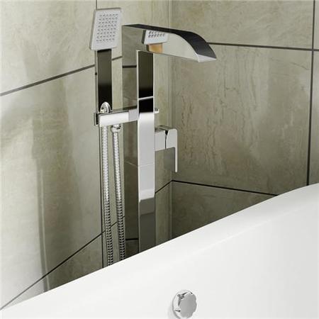 Detta Floor Standing Waterfall Bath Shower Mixer