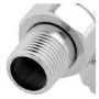 Thermostatic Angled White Radiator Valve with Lockshield