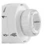 Thermostatic Angled White Radiator Valve with Lockshield