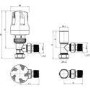 Thermostatic Angled White Radiator Valve with Lockshield