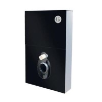 Wall Hung Black Glass Cabinet Cistern with push button