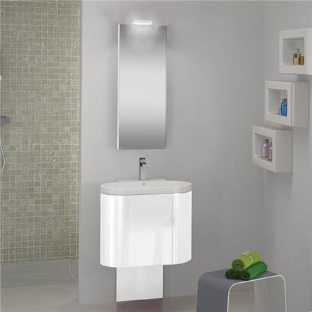 Agata Vanity Unit with Basin and Mirror Pure White Gloss