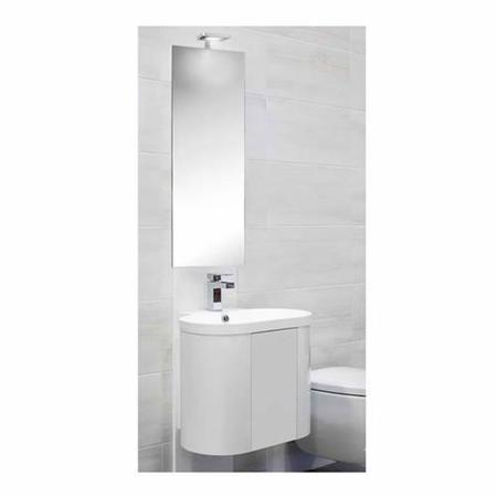 Agata Vanity Unit with Basin and Mirror Pure White Gloss