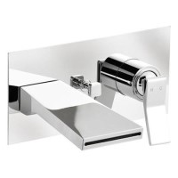 Tazia Wall Mounted Bath Filler with Spout and Diverter