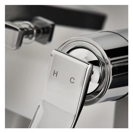 Tazia Wall Mounted Bath Filler with Spout and Diverter